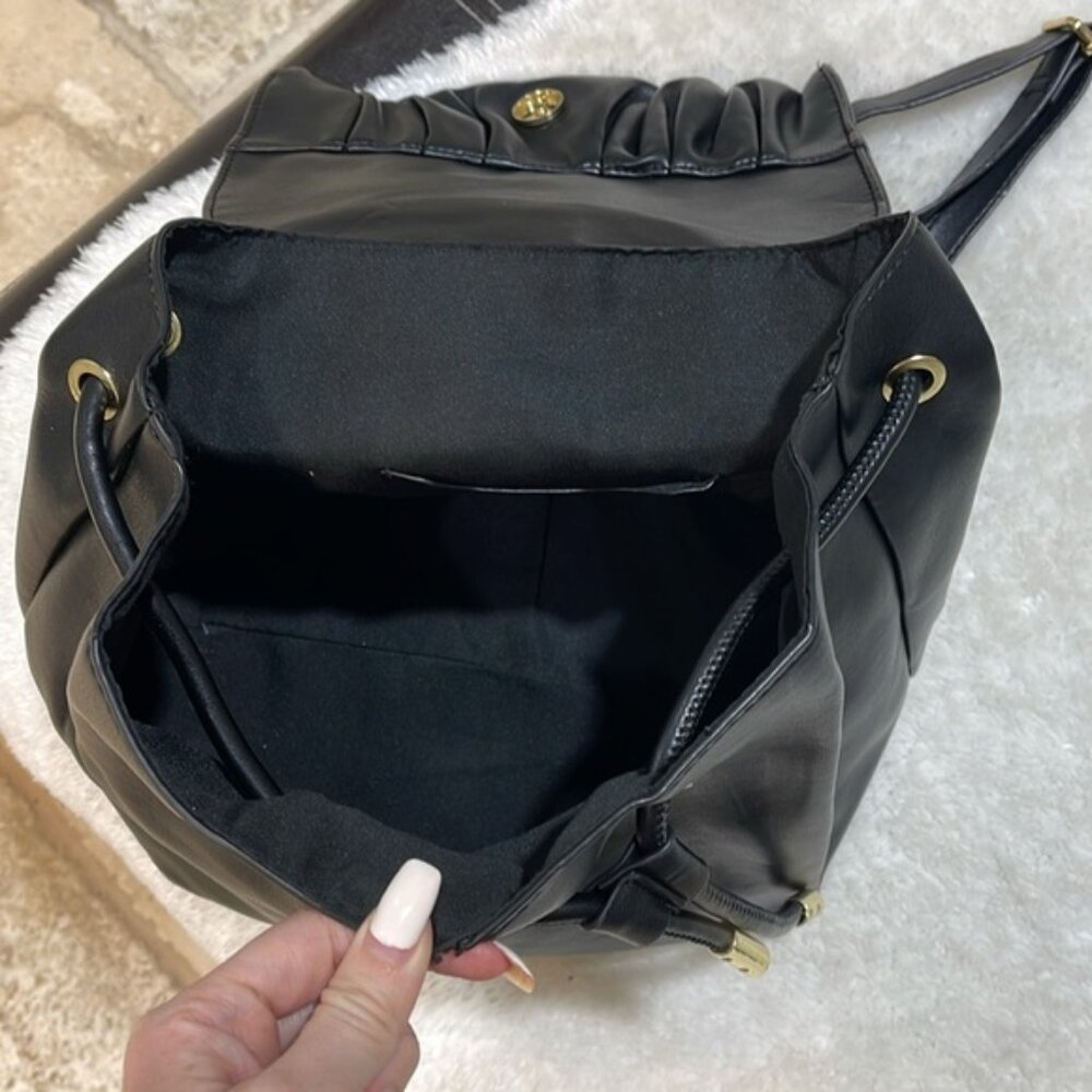 Topshop Ruched Flap Backpack - Picture 4 of 10